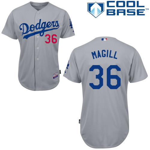 Matt Magill #36 mlb Jersey-L A Dodgers Women's Authentic 2014 Alternate Road Gray Cool Base Baseball Jersey